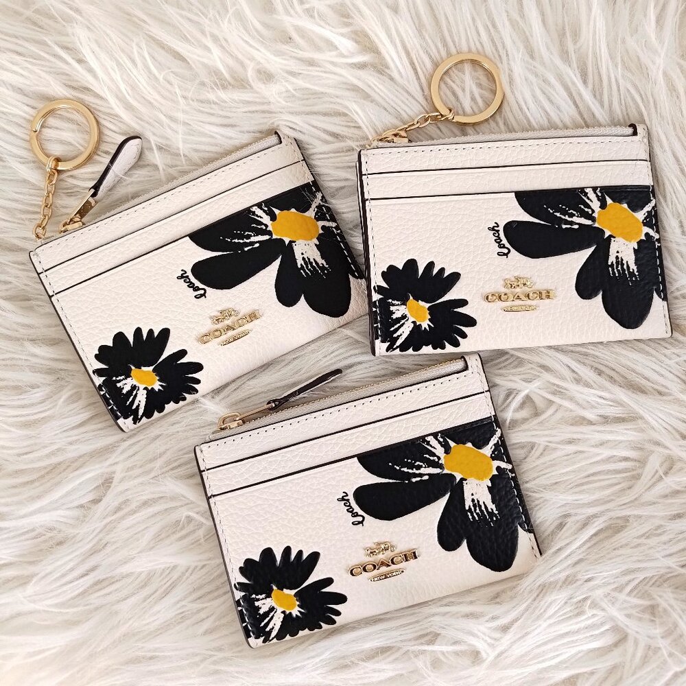 Coach Mini Skinny Id Case With Floral Print CZ595 - Picture 4 of 9
